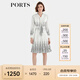 PORTS寶姿秋季新款女裝時(shí)尚圓點(diǎn)印花連衣裙ALD9D015QPT100 白黑混色 M 6