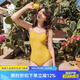 HSERNA泡溫泉泳衣女款高級感女士競速游泳館專(zhuān)用2026新款游泳衣女 芥末黃 L （159-164cm）建議48-54kg