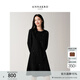 玖姿·安娜蔻優(yōu)雅千金風(fēng)燙鉆羊毛針織連衣裙小黑裙女2025冬季新款 素黑 M