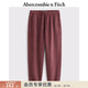 Abercrombie & Fitch經(jīng)典小麋鹿圖案經(jīng)典美式抓絨束腳衛褲長(cháng)褲25秋冬男裝134-5043 玫紅色 S (175/76A)