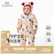 英氏（YEEHOO）嬰兒羽絨連體衣秋冬加厚保暖新生兒外出服寶寶連帽超韌絨羽絨冬季 叢林小熊 73 cm （建議6-9個(gè)月）