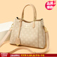 雪愛(ài)袋鼠品牌輕奢女款包包女包老婆2026新款送媽媽手提包中年女士斜挎包 杏色【高端禮盒+手包卡包】