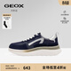 GEOX杰歐適男鞋早春真皮透氣運動(dòng)鞋男厚底增高休閑鞋運動(dòng)鞋潮 深藍色 42