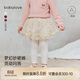 babylove女寶寶假兩件紗裙春秋百搭打底褲公主裙防走光打底半身裙