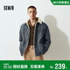 森馬（Semir）牛仔外套男冬棉服25街頭復古做舊仿羊羔毛翻領(lǐng)夾克潮109725108110