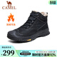 駱駝（CAMEL）官方店 冬季真皮加絨棉鞋男戶(hù)外登山鞋高幫防滑保暖爸爸鞋會(huì )會(huì )員 GE12246945 黑色(加絨) 42