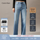 Calvin KleinJeans四季款女士美式潮流復古ck淺色洗水微彈高腰寬松闊腿牛仔褲 高腰闊腿版-牛仔淺藍-1AA 28 160/70A（2.1尺）70CM