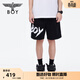 BOY LONDON潮牌男女同款春夏寬松時(shí)尚五分褲涂鴉運動(dòng)短褲N13901 黑色 M
