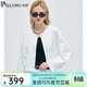 帕羅（PALUOPO）春季新款圓領(lǐng)女裝外套純色工裝休閑通勤蝙蝠袖外搭上衣 白色 M 160/84A