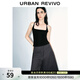 UR2026夏季新款女裝時(shí)尚休閑百搭修身方領(lǐng)背心UWM450064 正黑 S