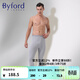 百富（BYFORD）男士保暖褲棉針織打底褲中腰秋褲男長(cháng)褲棉紅色MW8950 灰色 2XL