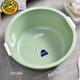 G.duck小黃鴨兒童洗澡盆嬰兒圓形泡澡桶家用加深塑料大號人小孩浴盆寶寶 綠色升級雙耳直徑57.5cm#適合5歲