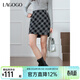 LAGOGO元氣格紋刺繡半身裙女拉谷谷2025春夏新款百搭舒適復古短裙 混色 L