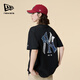 NEW ERA紐亦華MLB腰果花運動(dòng)短袖T恤男女情侶NY LA印花 14179141-黑色-NY 腰果花 L