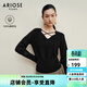 艾諾絲雅詩(shī)ARIOSEYEARS冬季新款設計感100%綿羊毛針織衫女毛衣31028019 黑色 M