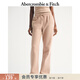 Abercrombie & Fitch美式經(jīng)典LOGO抓絨松緊腰微喇運動(dòng)衛褲長(cháng)褲25秋冬女裝147-5167 咖色 S (165/72A)