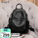viney牛皮雙肩包女大容量輕便旅行包背包大學(xué)生高中書(shū)包生日禮物送女友
