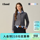 ELAND衣戀騏驥紅毛針織衫女短款開(kāi)衫外套2025秋季打底衫新款 深灰色(17)D/Grey L /170