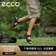 愛(ài)步（ECCO）戶(hù)外涼鞋男鞋 男士透氣魔術(shù)貼沙灘休閑鞋子 越野069564 黑色/灰色06956450034 40