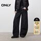 ONLY2025冬季新款吸睛香蕉褲寬松闊腿長(cháng)褲牛仔褲女|125432098 J09深牛仔灰色 M M褲長(cháng)減短