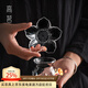 高茗玻璃茶漏創(chuàng  )意花瓣茶葉過(guò)濾器茶水分離高檔功夫茶隔公道杯精致茶具 【全玻璃一體濾孔】冰花茶濾