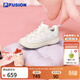 斐樂(lè )（FILA）FUSION斐樂(lè )潮牌女鞋甜筒鞋面包板鞋2026年新款厚底板鞋休閑鞋子 白棉花糖/豆腐白-MT 36.5