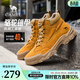 駱駝工裝靴男秋季新款馬丁靴子休閑厚底增高百搭高幫沙漠皮靴 G15W076052 沙漠黃 40