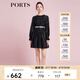 PORTS寶姿商場(chǎng)同款春季新品女裝連衣裙SD8D023PWA003 黑色 S (4)