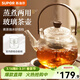 蘇泊爾（SUPOR）泡茶壺玻璃煮茶壺耐高溫可加熱提梁壺家用燒水壺茶具 【單個(gè)】玻璃壺 1300ml