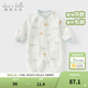 戴維貝拉（DAVE＆BELLA）百天寶寶衣服全棉小童連體衣春裝新品嬰兒爬爬服嬰幼兒睡衣哈衣 動(dòng)物印花【現貨】 66cm （建議身高59-66cm）