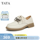 他她（TATA）英倫通勤牛津鞋女鞋休閑深口單鞋小皮鞋春季新款CYM02AM5 米白 39