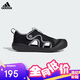 阿迪達斯（adidas）童鞋25春季新款男女大小童魔術(shù)貼包頭涼鞋 JP5747黑/灰