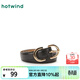 熱風(fēng)（Hotwind）秋季新款女士簡(jiǎn)約半圓針扣皮帶牛仔褲收腰彈力松緊腰帶 01黑色 105cm