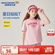 Skechers斯凱奇男女童純棉短袖T恤衫兒童夏季寬松透氣運動(dòng)上衣L225K055