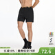 OMG運動(dòng)短褲男夏季防走光高彈健身訓練內襯美式三分跑步透氣褲薄 黑色 L (120-140斤)