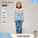 Teenie Weenie  Kids小熊童裝秋季女童甜美蕾絲花邊翻領(lǐng)索羅娜衛衣 淺藍色 130 cm