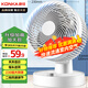 康佳（KONKA）空氣循環(huán)扇家用風(fēng)扇臺式電風(fēng)扇輕音節能渦輪對流換氣扇搖頭電扇交流定頻小風(fēng)扇空調伴侶KF-XH2012S