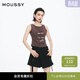moussy 女裝新品Y2K千禧辣妹破洞印花無(wú)袖背心028HSZ90-1671 060棕色 均碼
