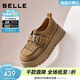 百麗（Belle）復古勃肯鞋女2026春季新款商場(chǎng)款厚底流蘇JK樂(lè )福鞋E8N1DAM6預售 杏色-單里 36 (230mm)