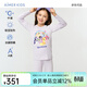 愛(ài)慕兒童小暖氣吸濕發(fā)熱保暖內衣套裝兒童中暖抗菌男女童秋衣秋褲保暖打底 中暖【-5~5℃】小馬寶莉-彩虹紫 130 （45-60斤）