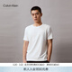 Calvin KleinJeans夏季男女情侶中性休閑簡(jiǎn)約ck壓紋字母圓領(lǐng)純色內搭短袖T恤