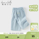 戴維貝拉（DAVE＆BELLA）女童七分褲新款夏裝兒童闊腿褲洋氣女寶寶休閑褲小童褲子童裝 藍鈴草【現貨】 140 cm（建議身高130-140cm）