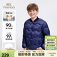 英氏（YEEHOO）男童羽絨服兒童外套中大童裝校服內膽保暖神器百搭冬裝 深藍 165 
