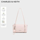 CHARLES&KEITH26春新品時(shí)尚輕便單肩腋下包波士頓包CK2-20151613 SOFT PINK淺粉色 S