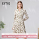 愛(ài)特愛(ài)氣質(zhì)通勤法式印花收腰顯瘦襯衫連衣裙秋季新款碎花裙7107812 森林綠48 L 165