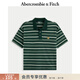 Abercrombie & Fitch【重磅POLO】男裝25夏季美式條紋棉質(zhì)Polo衫短袖T恤 綠色條紋 L (180/108A)