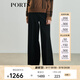 PORTS寶姿女裝 秋冬新品休閑褲LL9P058MWF036 黑色 XS (2)