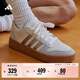 adidas「小鋸齒」D-PAD CLASSIC籃球風(fēng)板鞋男女阿迪達斯輕運動(dòng) 亮白/香檳金屬色/淺灰   40