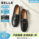 百麗（Belle）秀氣樂(lè )福鞋女商場(chǎng)同款質(zhì)感羊皮通勤樂(lè )福鞋E3C1DCA5預售 黑色 38 (240mm)