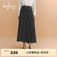 伊芙麗（eifini）朱珠代言法式優(yōu)雅結構感度假風(fēng)大裙擺波點(diǎn)長(cháng)半裙2026春季新款女 雪晶黑 S 80-105斤